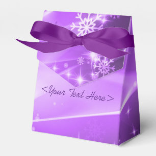 Ballotins Motif de neige violet Ballotin de Noël