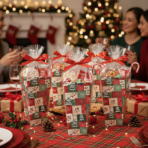 Ballotins Motif de Noël en patchwork de campagne
