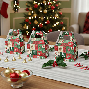 Ballotins Motif de Noël en patchwork de campagne
