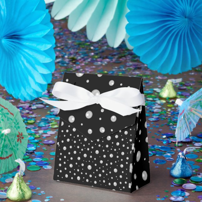 Ballotins Motif de perle sur fond noir (Fête)