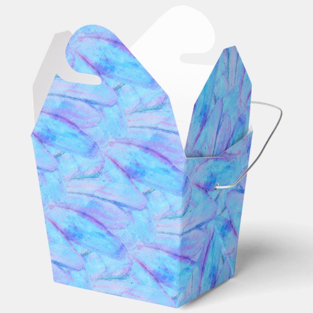 Ballotins Motif de pétale de fleur peint chic cerulean (Ouvrir)