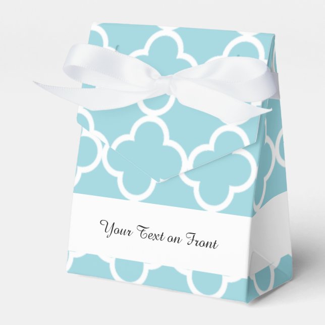 Ballotins Motif de Quatrefoil Bleu Marocain (Verso)