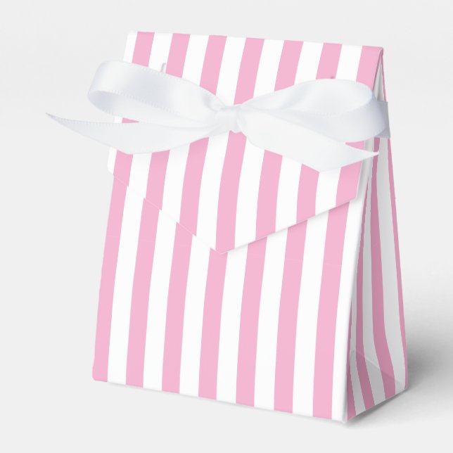 Ballotins Motif de rayure verticale rose et blanc (Verso)