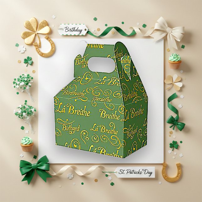 Ballotins Motif de Saint-Patrick de naissance gaélique doré (Créateur téléchargé)