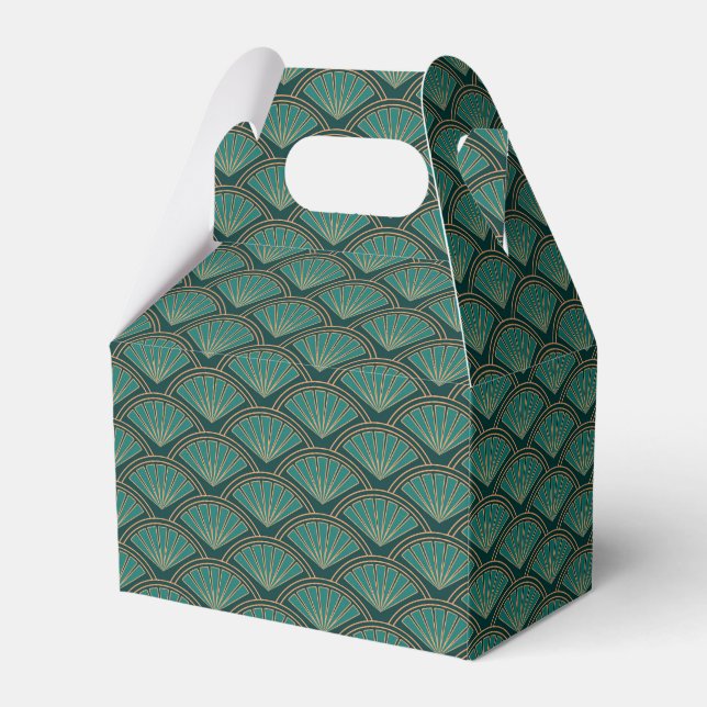 Ballotins Motif de style Art déco en vert turquoise (Verso)