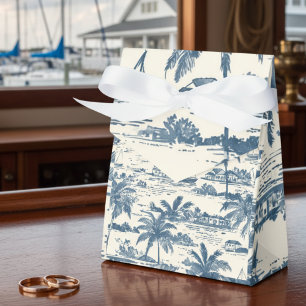 Ballotins Motif de toile côtière Mariage Bleu Poussiéreux
