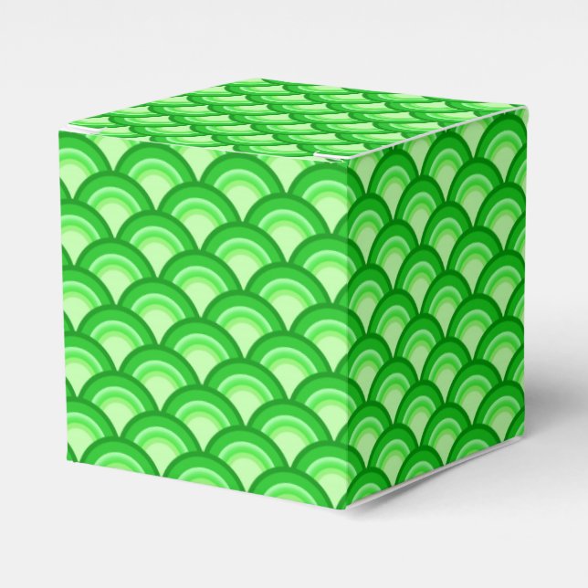 Ballotins Motif de vague Art Déco - vert jade (Verso)