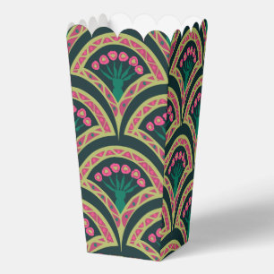 Ballotins Motif de ventilateur floral rose et vert