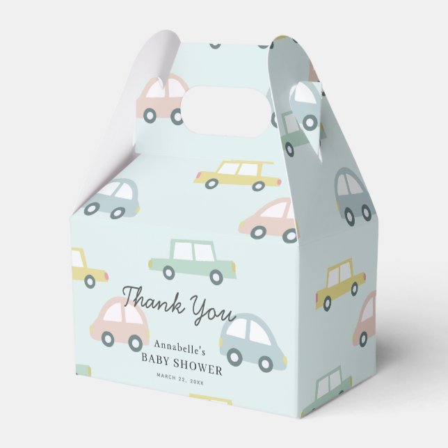 Ballotins Motif de voiture Blue Girl Baby shower Ballotin (Verso)