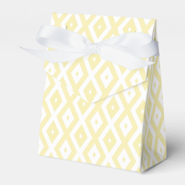 Ballotins Motif diamant jaune pâle et blanc (Verso)