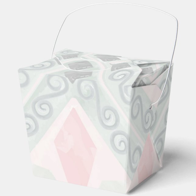 Ballotins Motif diamant pastel vert et rose (Recto)