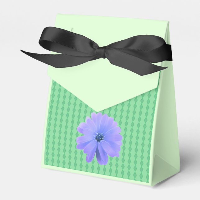 Ballotins Motif Diamant Vert Fleur Violette (Verso)