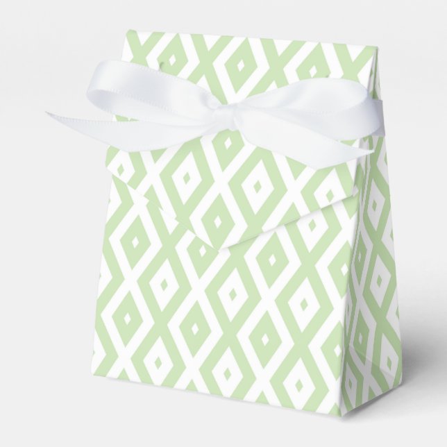 Ballotins Motif diamant vert pâle et blanc (Verso)