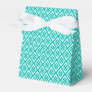 Ballotins Motif Diamond - turquoise et blanc