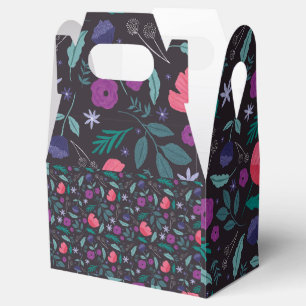 Ballotins Motif d'illustration florale rose et violet