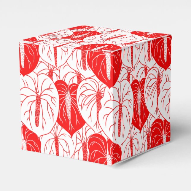 Ballotins Motif d'impression moderne Hawaiian Anthurium (Verso)