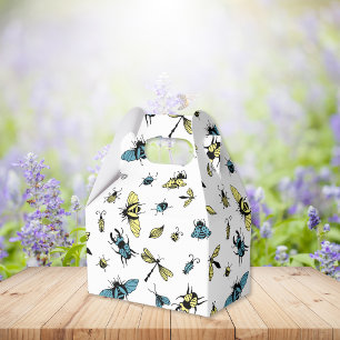 Ballotins Motif d'insectes Blanc