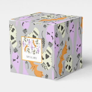 Ballotins Motif doodle crâne fantôme mignon Halloween Gris