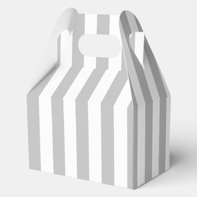 Ballotins Motif élégant rayé gris et blanc (Verso)