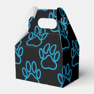 Ballotins Motif Empreinte de patte de Blue Neon Dog