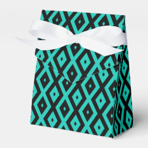 Ballotins Motif en diamant noir et turquoise