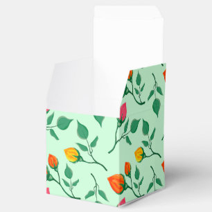 Ballotins Motif floral avec fleurs roses colorées