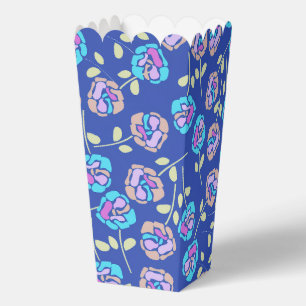 Ballotins Motif floral bleu et violet