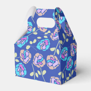 Ballotins Motif floral bleu et violet