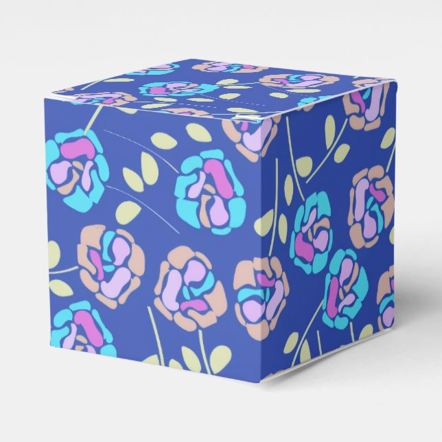 Ballotins Motif floral bleu et violet (Verso)