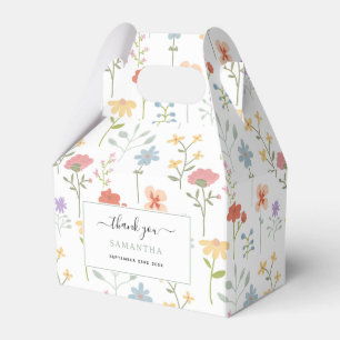 Ballotins Motif floral de fleurs sauvages à l'aquarelle