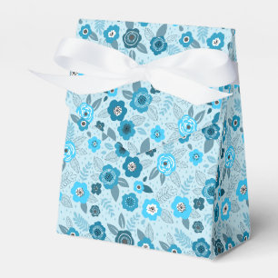 Ballotins Motif floral fantaisiste élégant cyan