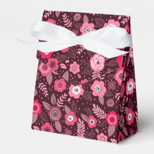 Ballotins Motif floral fantaisiste élégant magenta rose