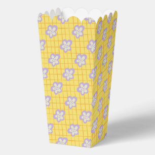 Ballotins Motif floral rétro jaune violet à marguerites