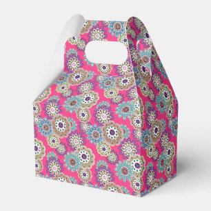 Ballotins Motif floral rustique coloré rétro