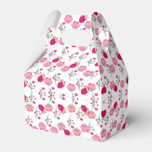 Ballotins Motif floral symétrique rose rouge et blush