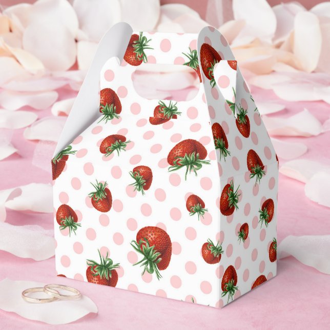 Ballotins Motif Fraise (Mariage)