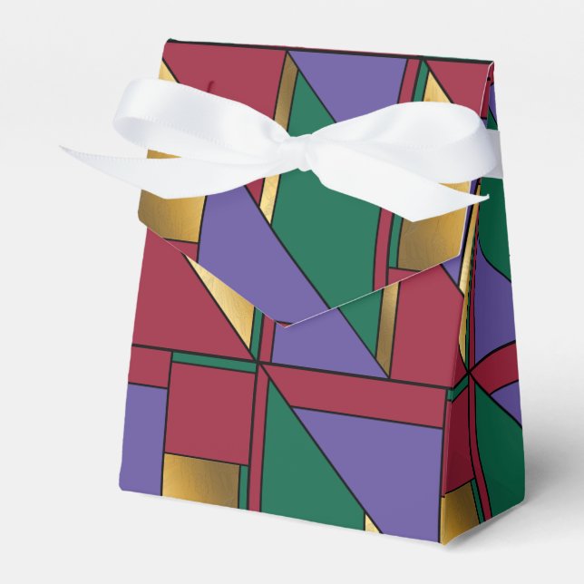 Ballotins Motif géométrique Gold violet vert rouge (Verso)