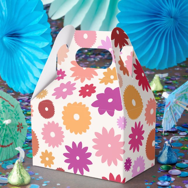 Ballotins Motif Grandes Fleurs Colorées (Fête)