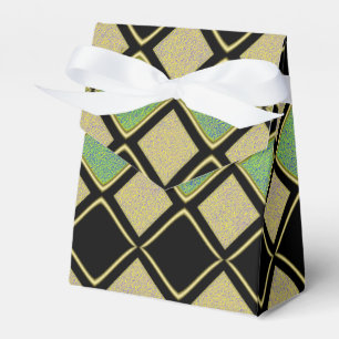 Ballotins Motif Harlequin en Or, Vert et Noir