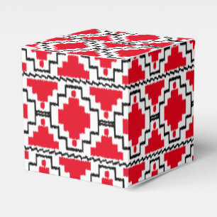 Ballotins Motif Ikat Aztec - Rouge, Noir et Blanc