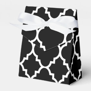 Ballotins Motif marocain blanc noir de Quatrefoil