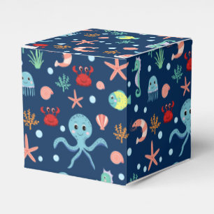 Ballotins Motif mignon de vie marine de l'océan