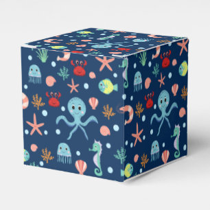 Ballotins Motif mignon de vie marine de l'océan
