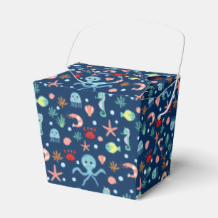 Ballotins Motif mignon de vie marine de l'océan