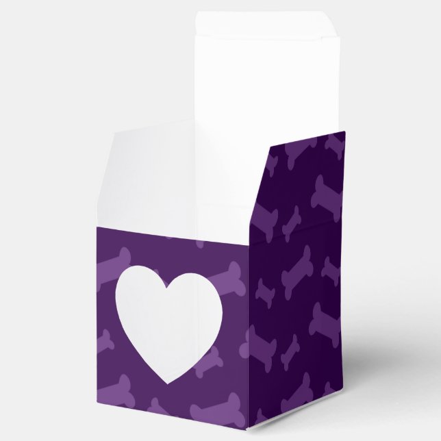 Ballotins Motif mignon d'os de chien violet (Ouvert)