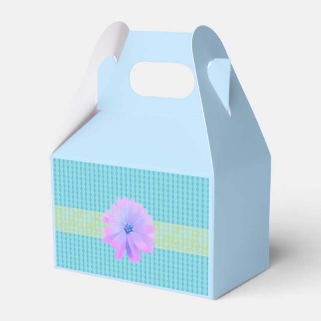 Ballotins Motif Mini Diamant Bleu avec Fleur (Verso)