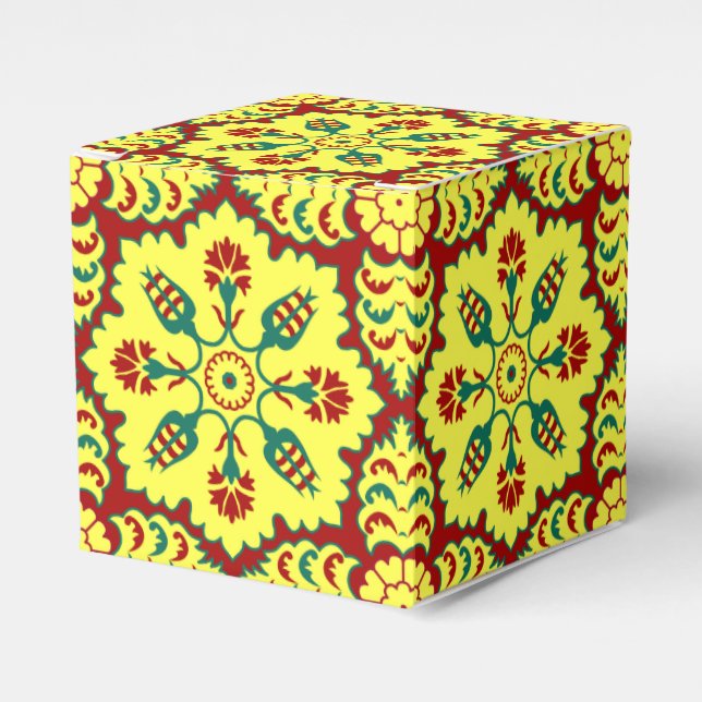 Ballotins Motif oriental rouge jaune ottoman turc Tulip (Verso)