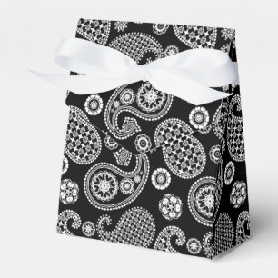 Ballotins Motif Paisley, noir et blanc