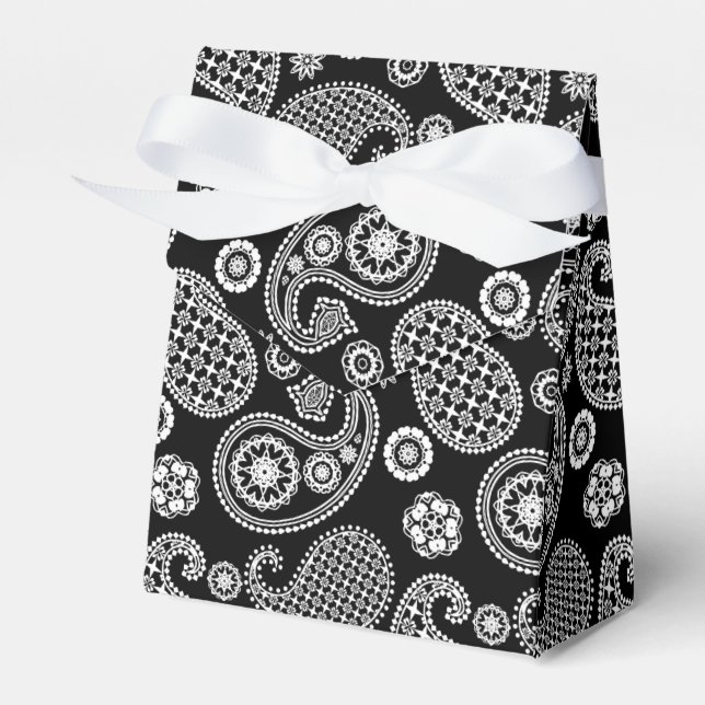 Ballotins Motif Paisley, noir et blanc (Verso)