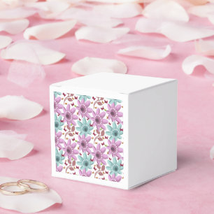 Ballotins Motif papillon floral sans couture Rose et menth